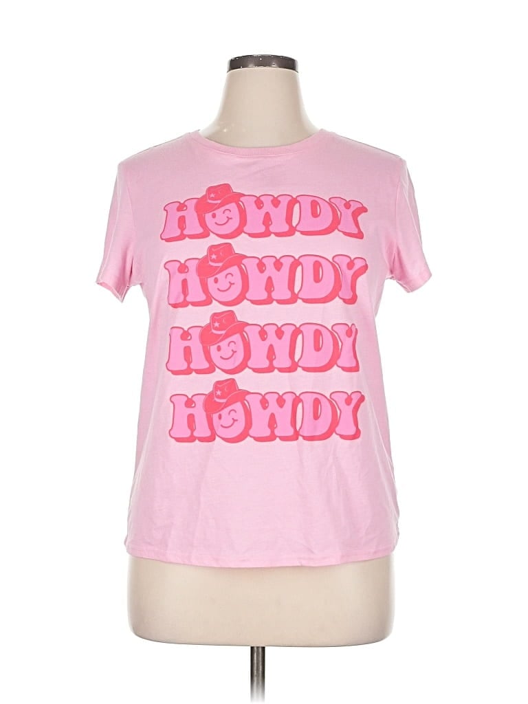 Pre-owned Wound Up Short Sleeve T-shirt In Pink