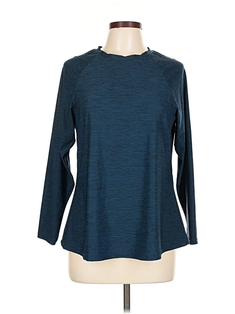 Pre-owned Torrid 3/4 Sleeve T-shirt In Blue