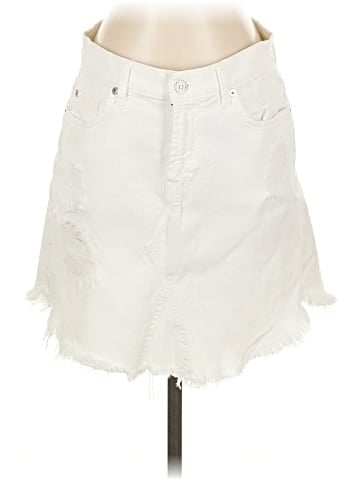 7 For All Mankind Denim Skirt (view 1)