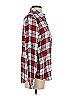 Korye 100% Rayon Plaid Red Long Sleeve Button-Down Shirt Size S - photo 4