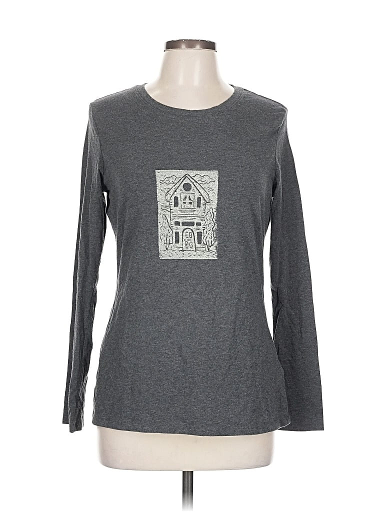Pre-owned Amazon Essentials Long Sleeve T-shirt In Gray