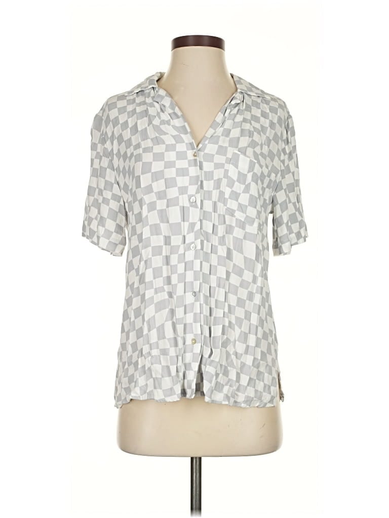 Pre-owned Pistola Short Sleeve Blouse In Silver