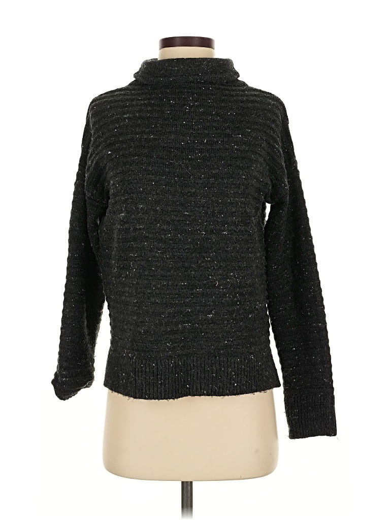 Pre-owned Madewell Turtleneck Sweater In Black