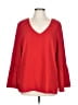 Carolina Belle 100% Polyester Red 3/4 Sleeve Top Size L - photo 1