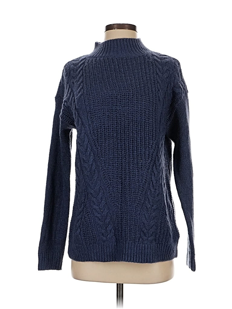 Pre-owned Simply Vera Vera Wang Turtleneck Sweater In Blue