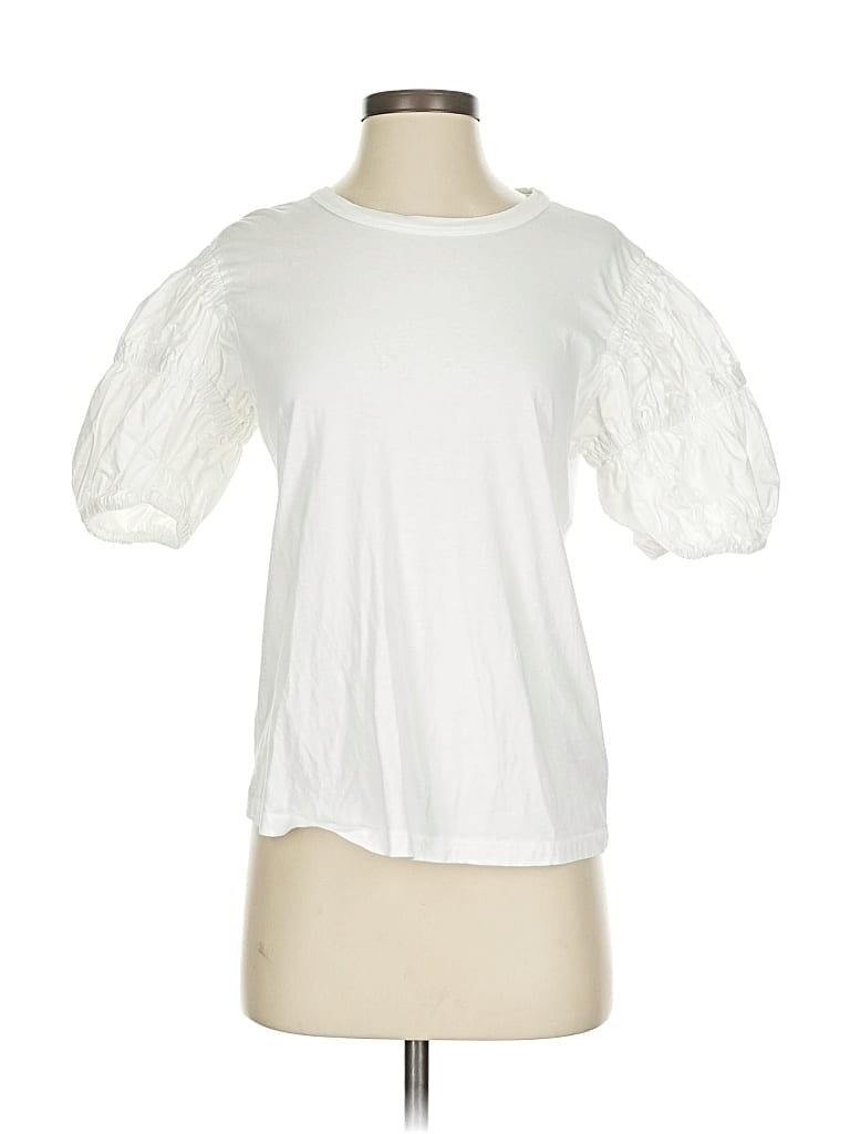 Pre-owned A.l.c Short Sleeve Top White Crew Neck Tops