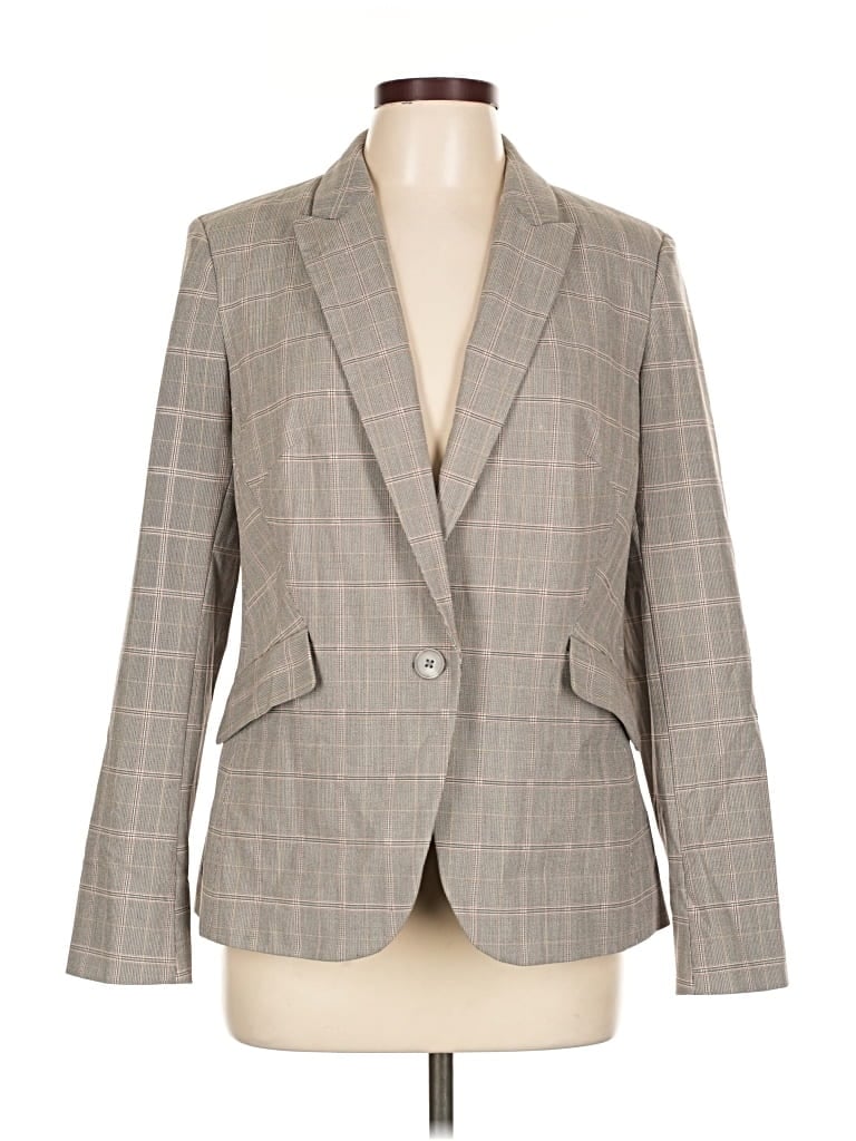 Pre-owned Express Blazer Jacket In Gray