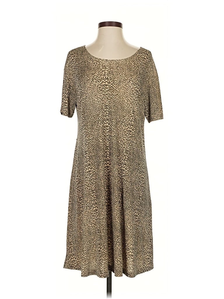 Pre-owned Impressions Casual Dress In Brown