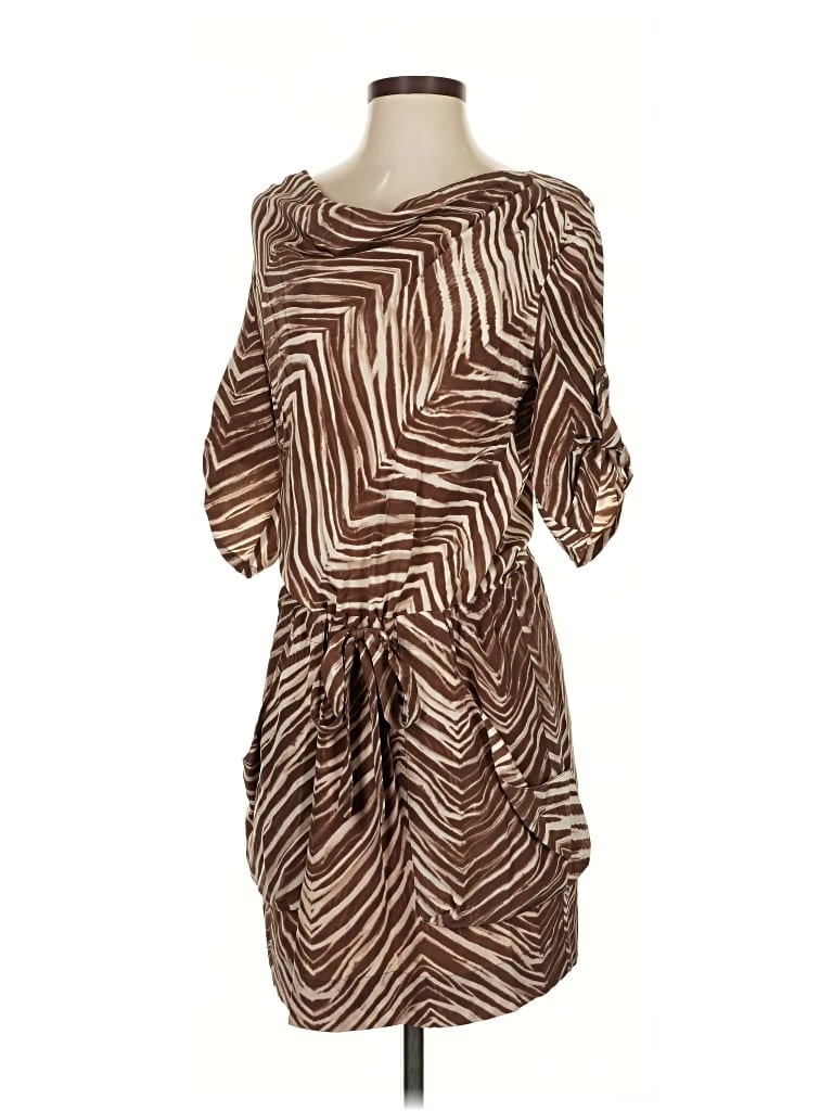 Pre-owned Bcbgmaxazria Casual Dress In Brown
