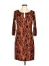 Kenar Argyle Orange Casual Dress Size 10 - photo 1