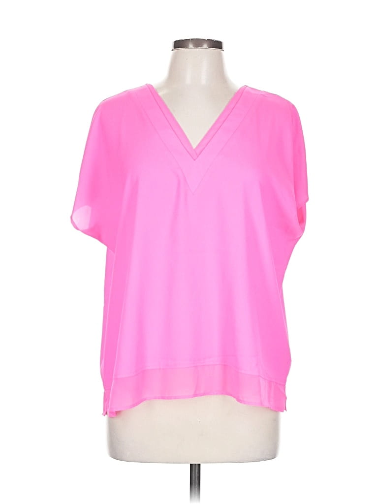 Pre-owned Dkny Short Sleeve Blouse In Pink