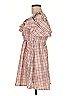 Lini Plaid Orange Pink Casual Dress Size M - photo 5