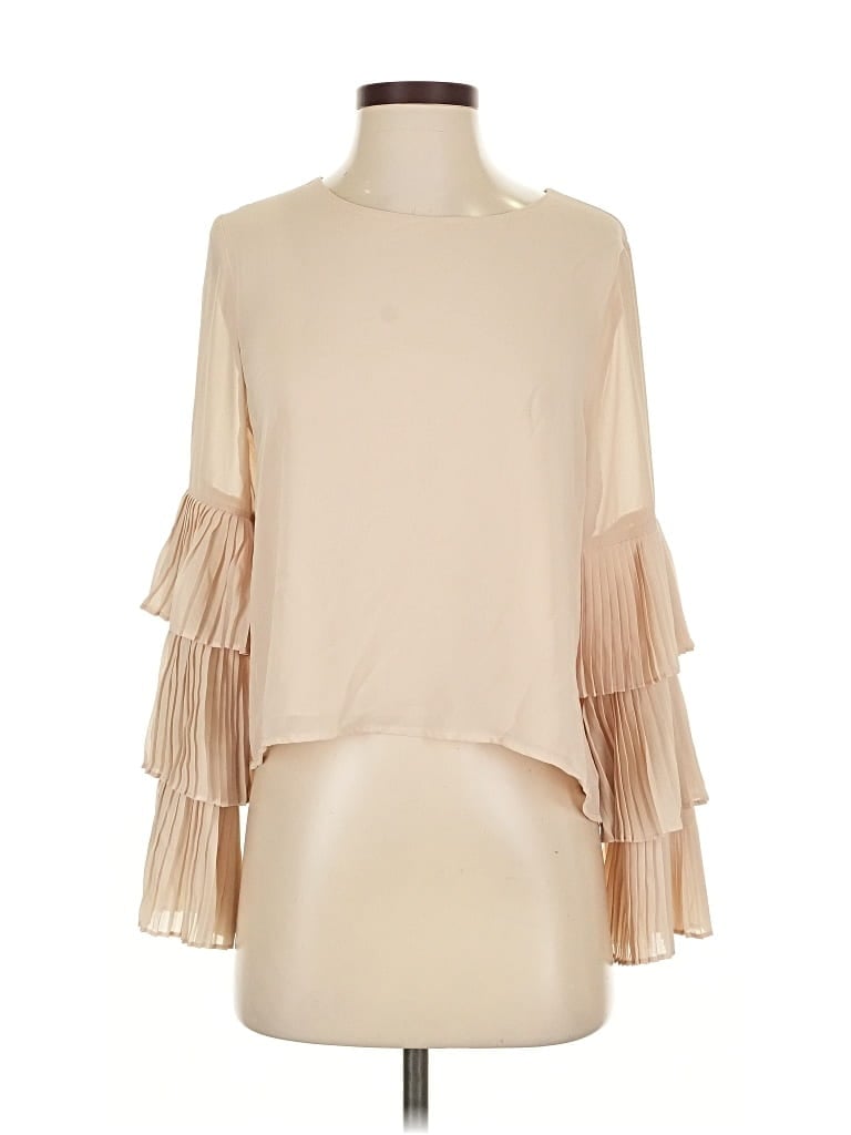 Pre-owned Lulus 3/4 Sleeve Blouse In Brown