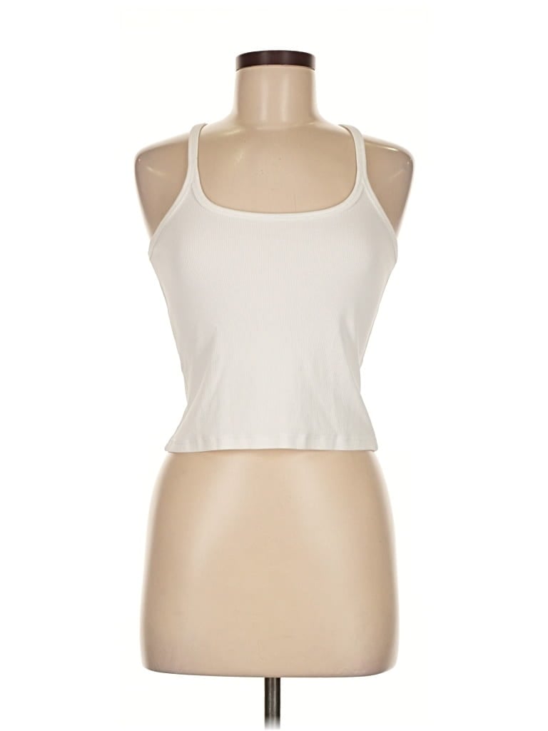 Pre-owned Assorted Brands Tank Top Ivory Halter Neckline Tops In White