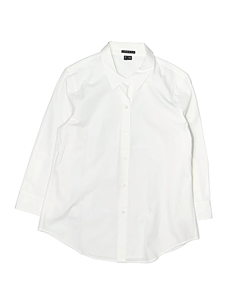 Pre-owned Theory Kids' Short Sleeve Button Down Shirt In White
