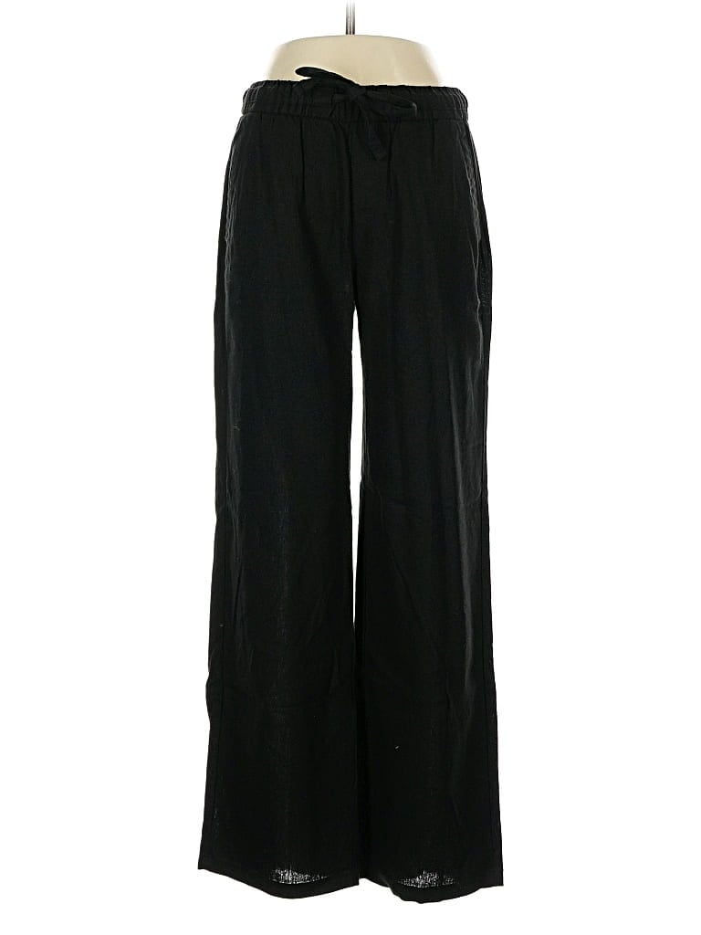 Pre-owned Old Navy Linen Pants In Black