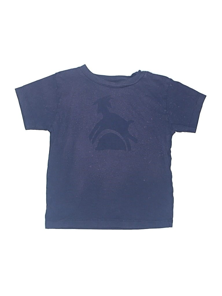 Pre-owned Bella+canvas Kids' Short Sleeve Top Blue Crew Neck Tops