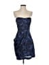 BCBGeneration 100% Polyester Graphic Blue Cocktail Dress Size 2 - photo 1