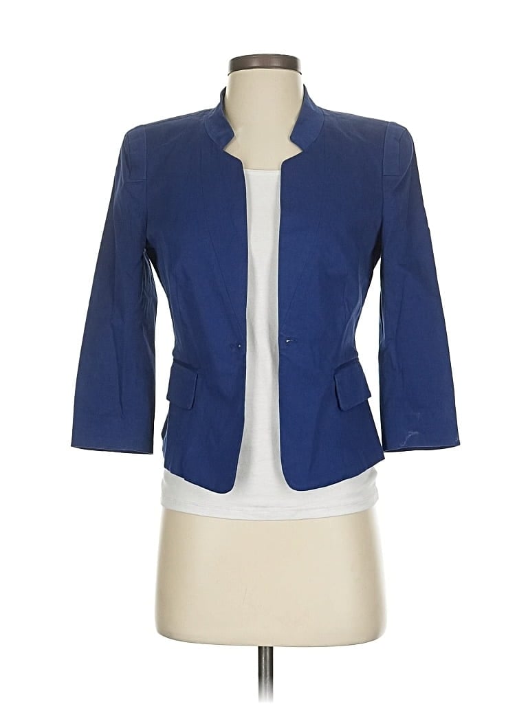 Pre-owned Bebe Blazer Jacket In Blue