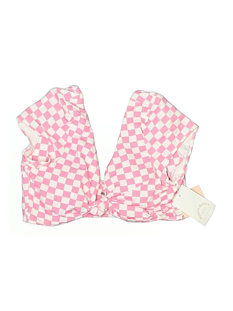 Dippin' Daisy's Swimwear Swimsuit Top Pink Checkered/gingham Pattern Swimwear