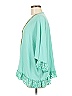 Casting 100% Polyester Teal 3/4 Sleeve Blouse Size M - photo 5
