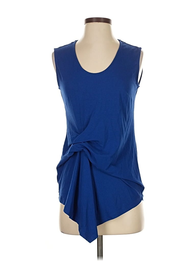 Pre-owned Betabrand Sleeveless Top Blue Scoop Neck Tops