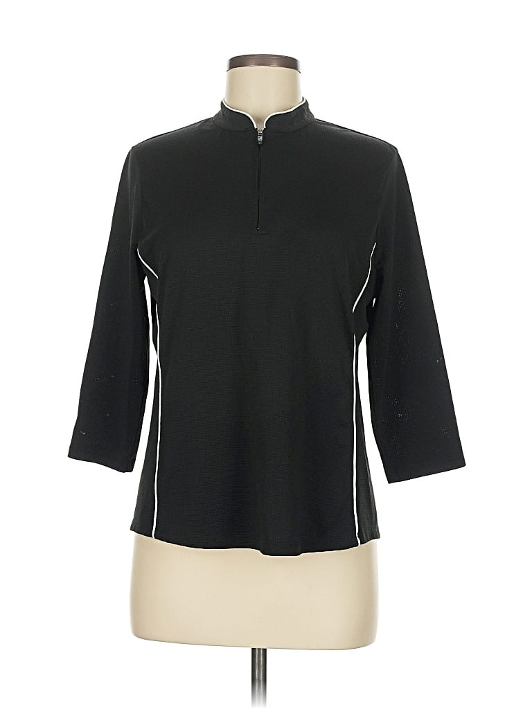 Pre-owned Cutter & Buck 3/4 Sleeve T-shirt In Black