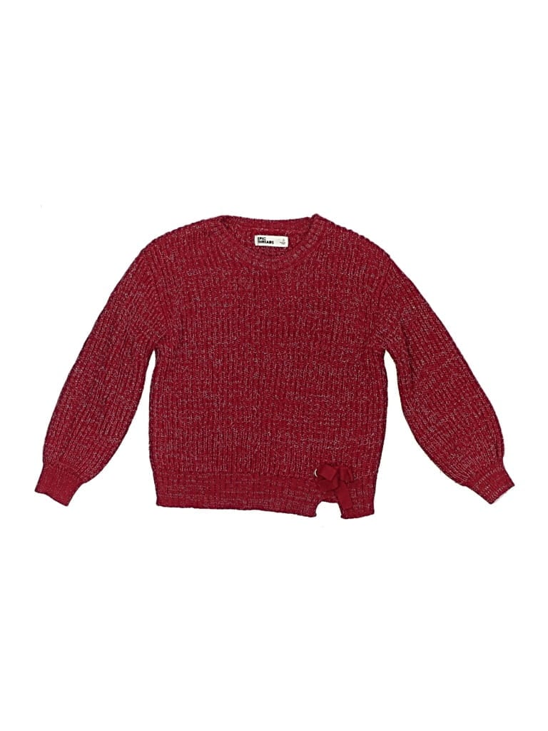 Pre-owned Epic Threads Kids' Pullover Sweater In Red