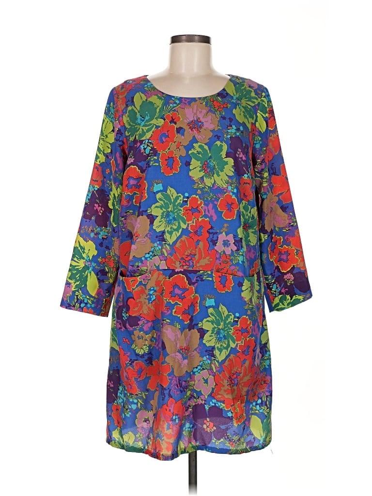 Pre-owned J.crew Factory Store Casual Dress In Blue