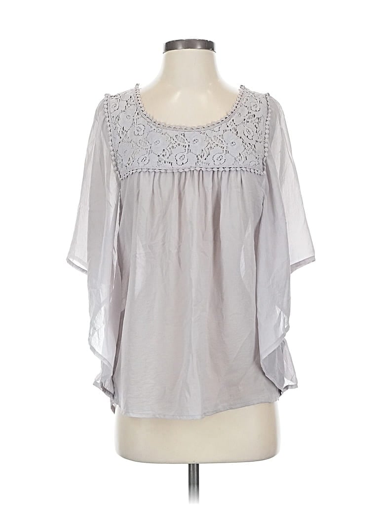 Pre-owned Xhilaration 3/4 Sleeve Blouse In Gray