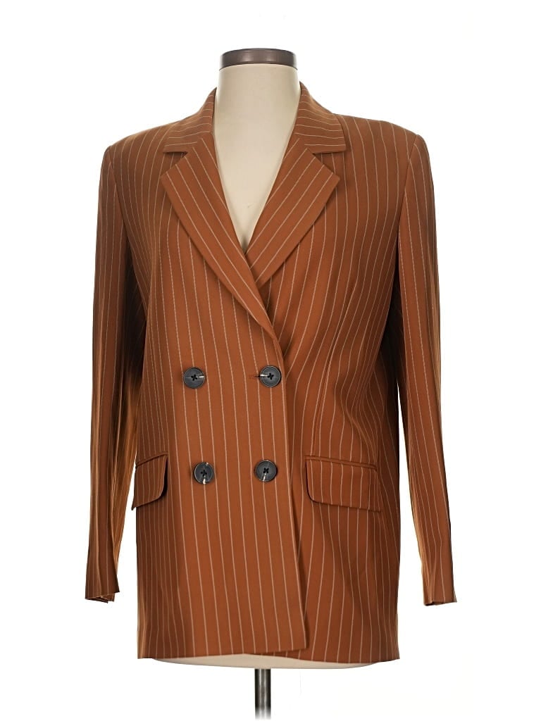 Pre-owned Asos Design Blazer Jacket In Brown