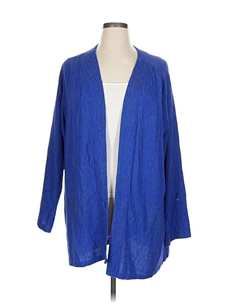Pre-owned Assorted Brands Cardigan Sweater In Blue