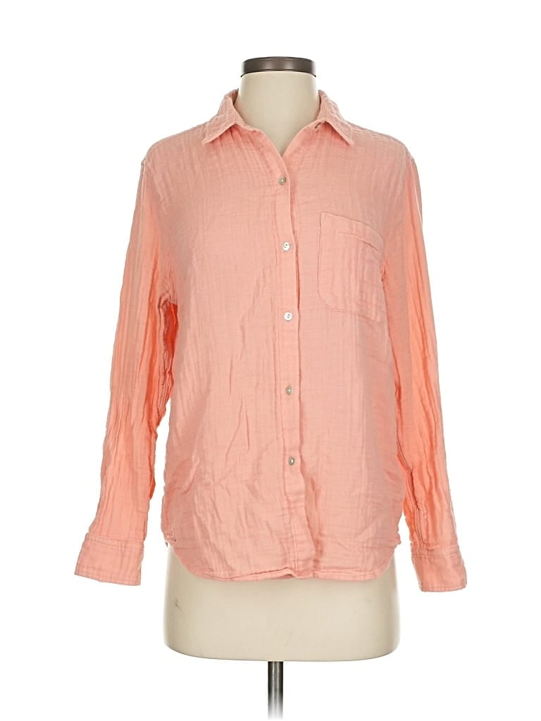 Pre-owned Rails Long Sleeve Button Down Shirt In Orange