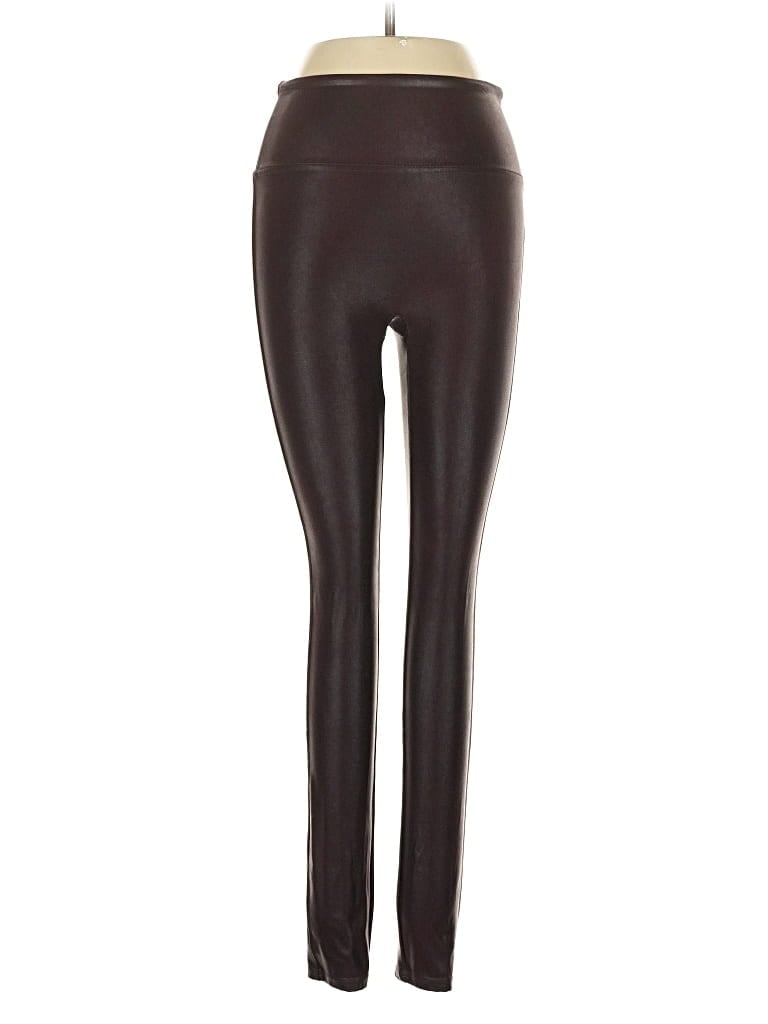 Pre-owned Spanx Faux Leather Pants In Brown