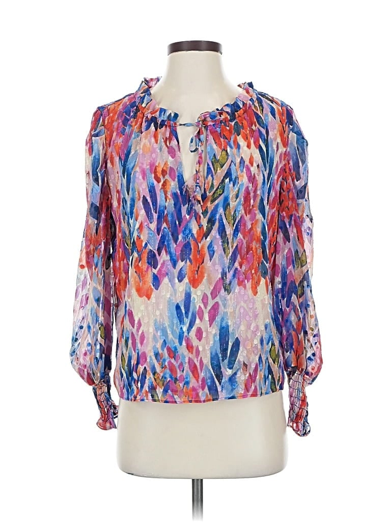 Pre-owned Misa 3/4 Sleeve Blouse In Pink