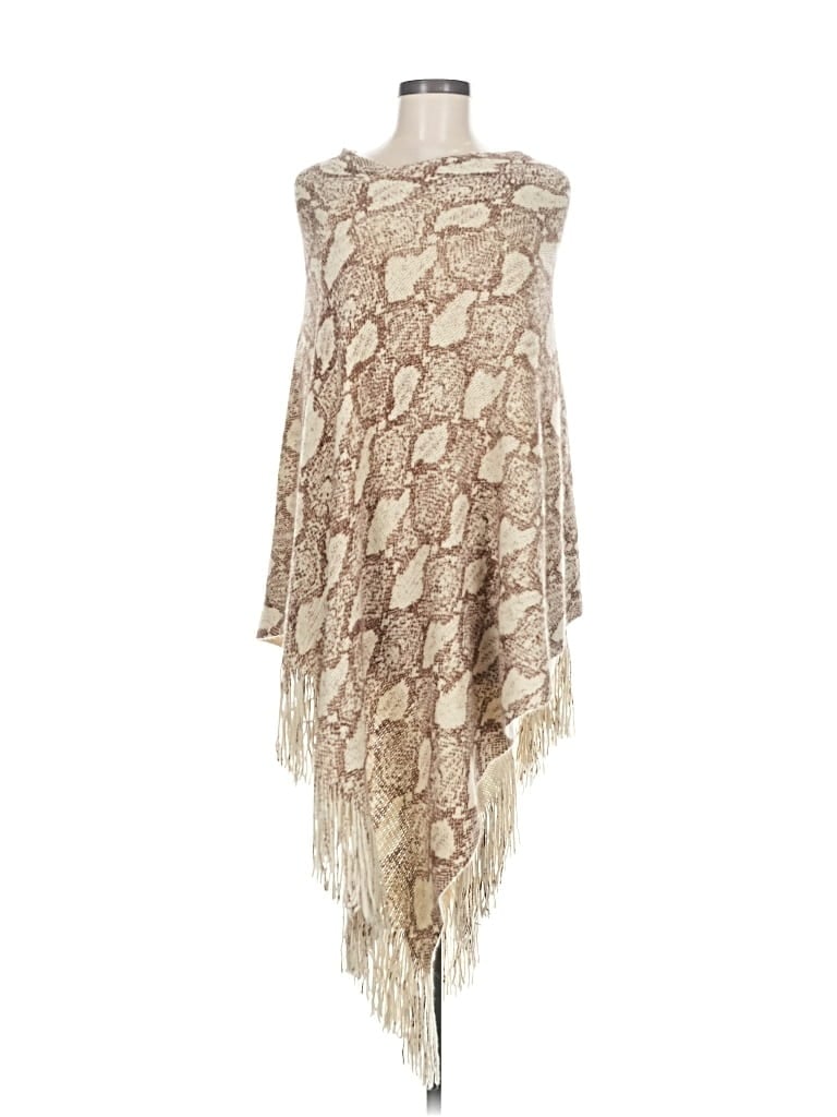 Pre-owned Do Everything In Love Poncho In Brown