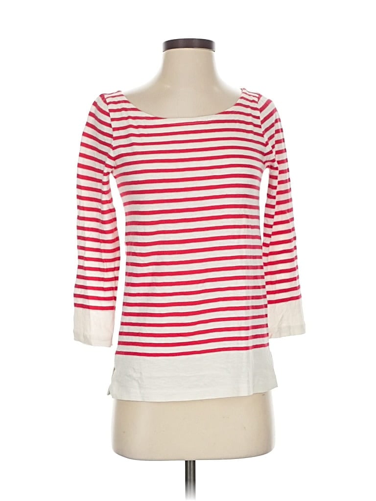 Pre-owned J.crew Factory Store 3/4 Sleeve T-shirt In Red