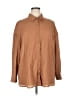 Shein Curve 100% Polyester Solid Brown Long Sleeve Blouse Size 1XL - photo 1