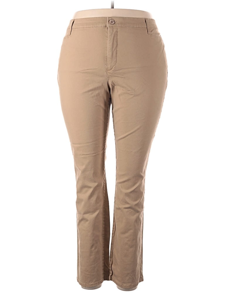 Pre-owned Gloria Vanderbilt Khaki Pant In Brown