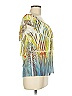 Shay 100% Nylon Teal Yellow Sleeveless Blouse Size M - photo 4