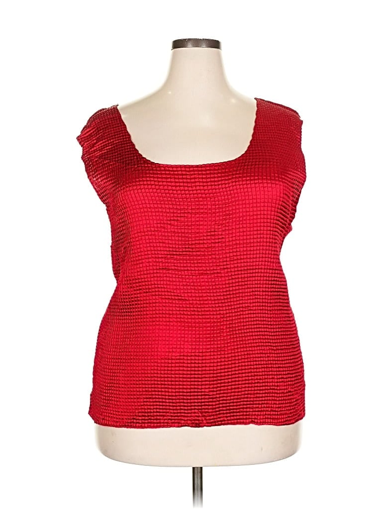 Pre-owned Nicola Sleeveless Top Red Square Neckline Tops
