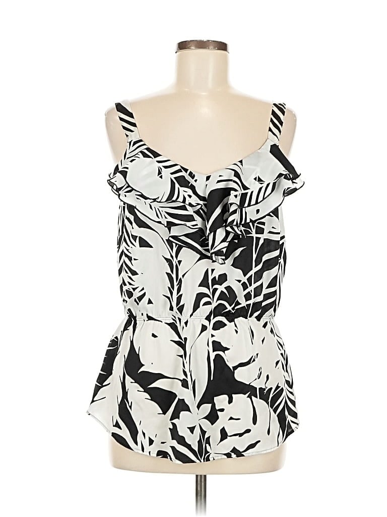 Pre-owned Ann Taylor Factory Sleeveless Top Ivory Strapless Neckline Tops In White