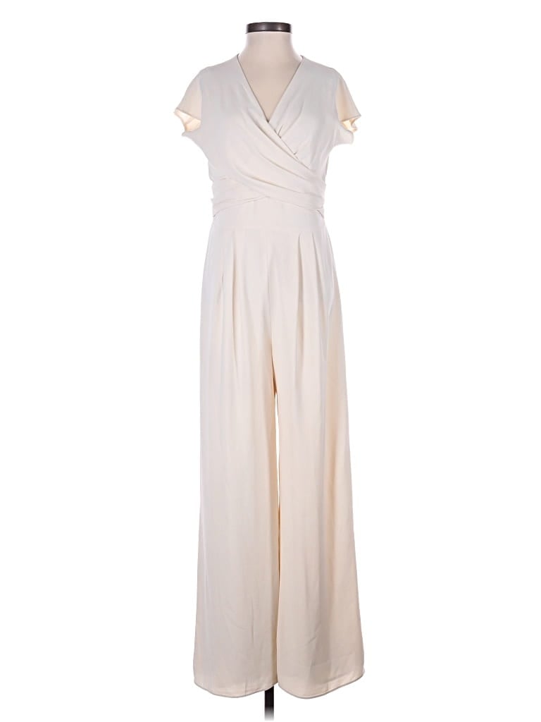 Pre-owned Gal Meets Glam Jumpsuit In White