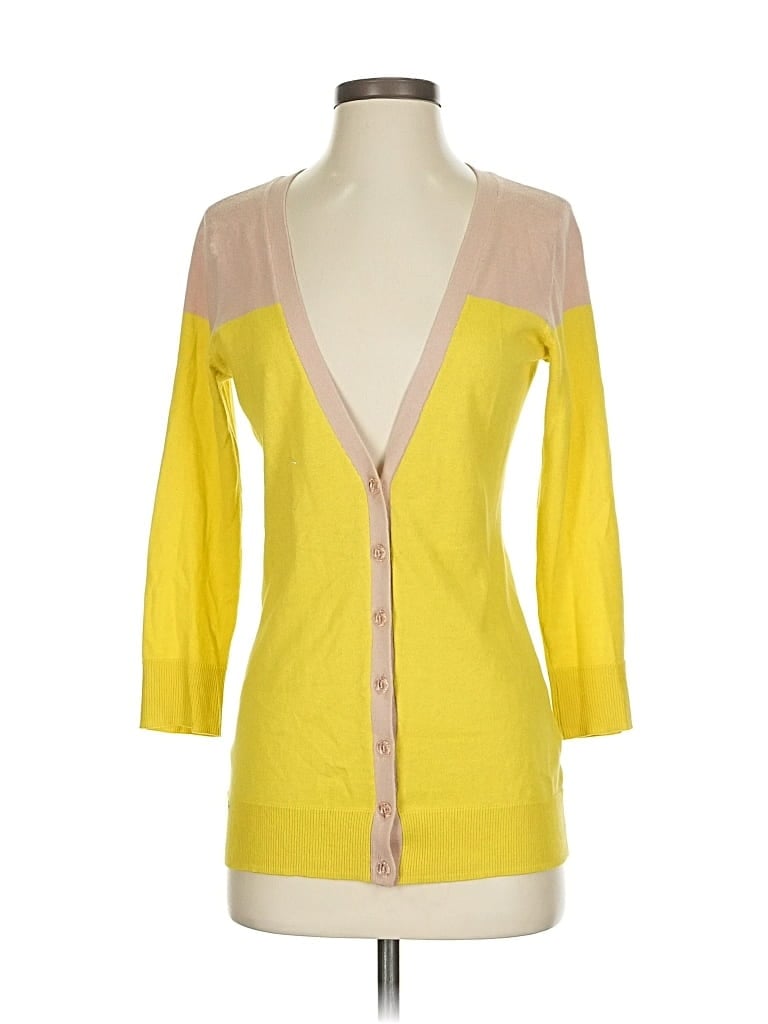Pre-owned The Limited Cardigan Sweater In Yellow