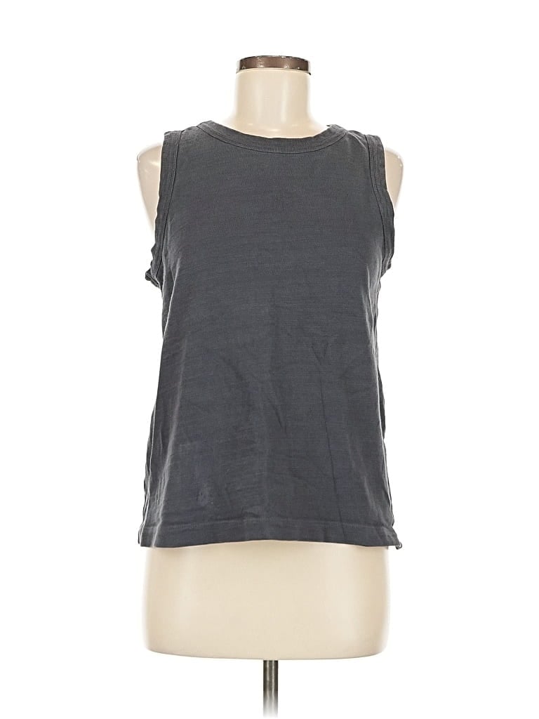Pre-owned Ann Taylor Loft Sleeveless T-shirt In Gray