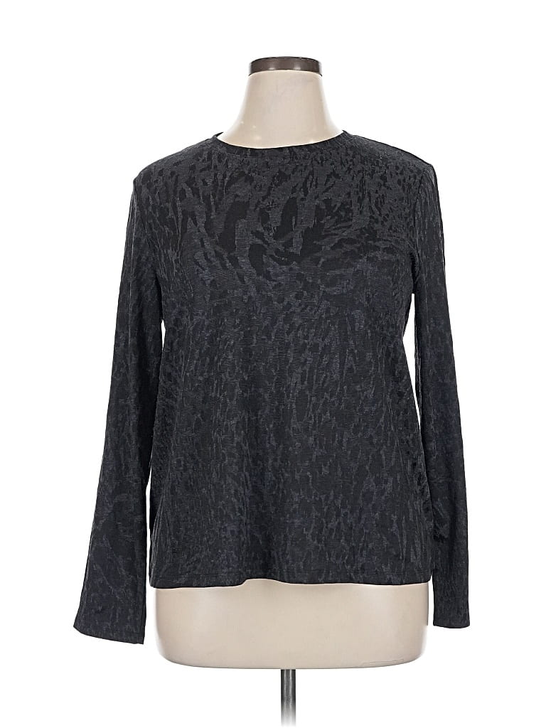 Pre-owned Simply Vera Vera Wang Long Sleeve T-shirt In Gray