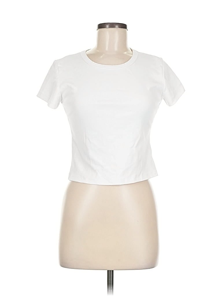 Pre-owned Unbranded Short Sleeve T-shirt In White