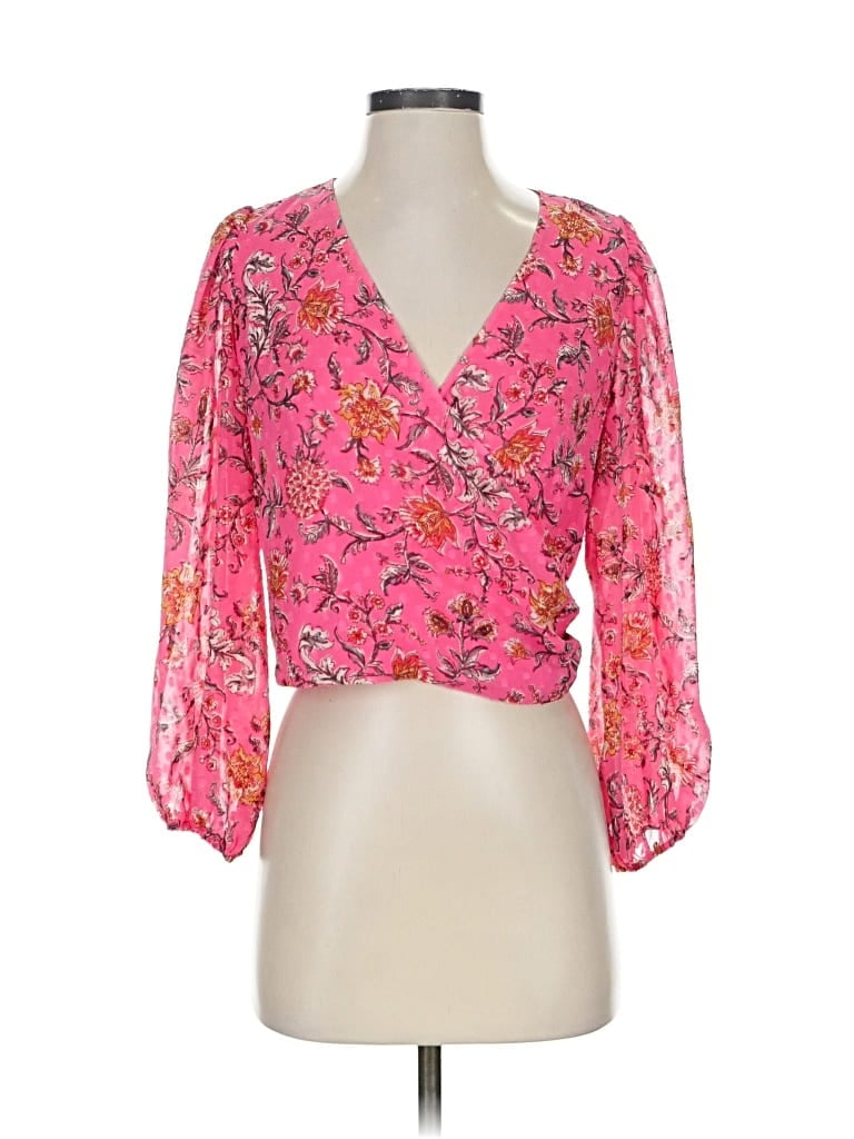 Pre-owned J By Joie 3/4 Sleeve Blouse In Pink