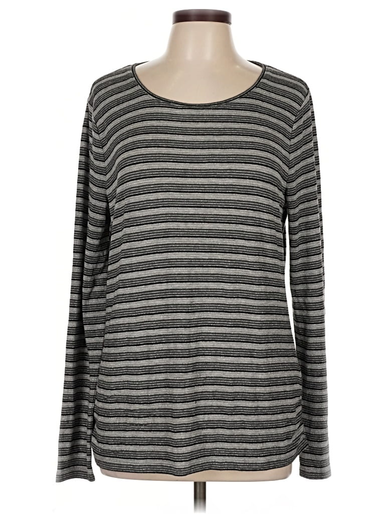 Pre-owned Talbots Long Sleeve T-shirt In Gray