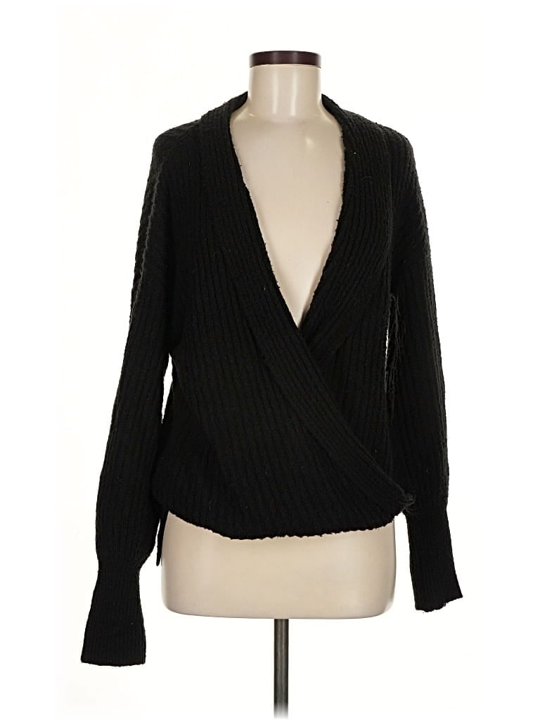Pre-owned Max Studio Cardigan Sweater In Black